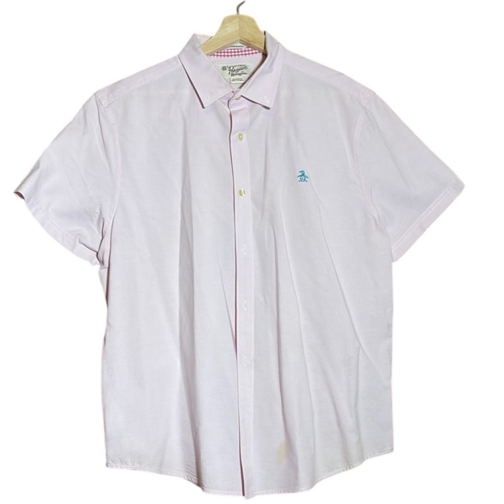 Penguin Original Men's Pink Short Sleeve Shirt Size XL. Great for Easter!